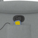 vidaXL világosszürke szövet dönthető masszázsfotel