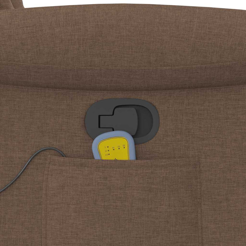 vidaXL barna szövet dönthető masszázsfotel