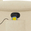 vidaXL krémszínű szövet dönthető masszázsfotel