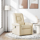 vidaXL krémszínű szövet dönthető masszázsfotel