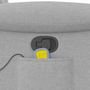 vidaXL felhőszürke szövet dönthető masszázsfotel