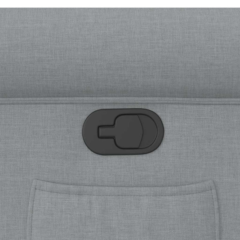 vidaXL világosszürke szövet dönthető fotel