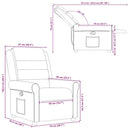 vidaXL sötétszürke szövet dönthető fotel