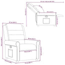 vidaXL fekete szövet dönthető fotel