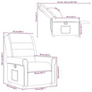 vidaXL barna szövet dönthető szék