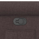 vidaXL sötétbarna szövet dönthető fotel