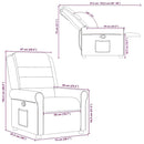 vidaXL tópszínű szövet dönthető fotel