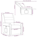 vidaXL krémszínű szövet dönthető fotel