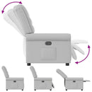 vidaXL felhőszürke szövet dönthető fotel