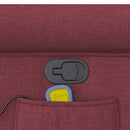 vidaXL bordó dönthető szövet masszázsfotel