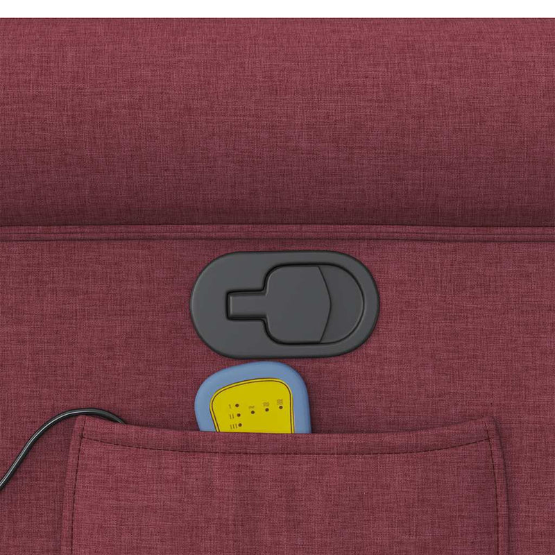 vidaXL bordó dönthető szövet masszázsfotel