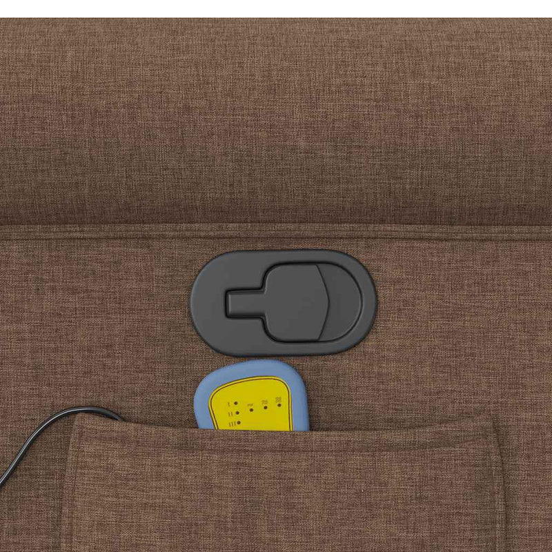 vidaXL barna szövet dönthető masszázsfotel