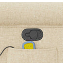 vidaXL krémszínű szövet dönthető masszázsfotel