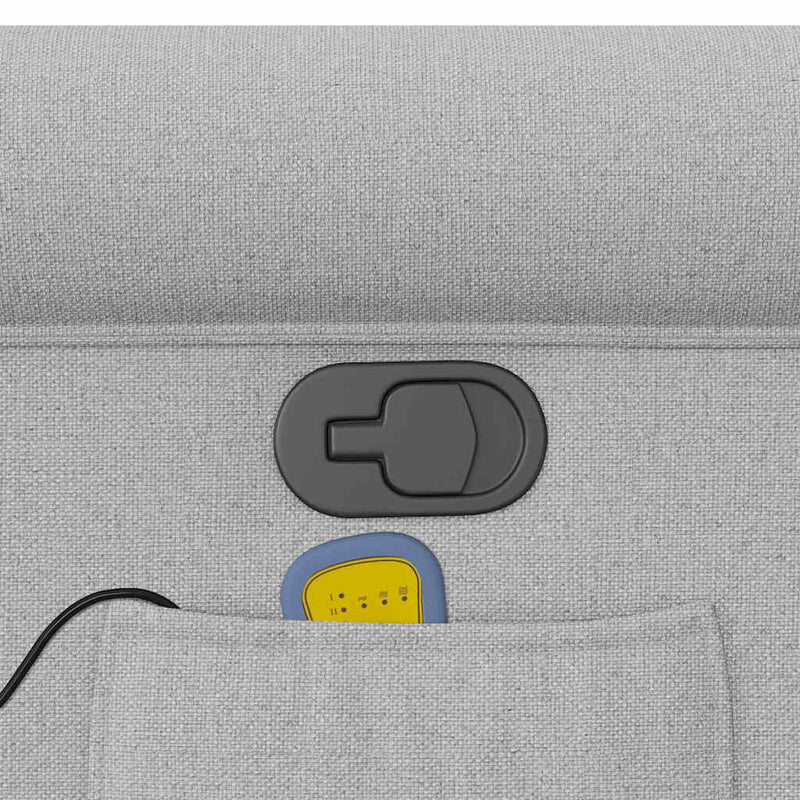 vidaXL felhőszürke szövet dönthető masszázsfotel