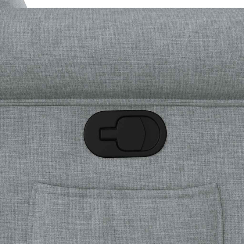 vidaXL világosszürke szövet dönthető fotel