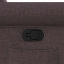 vidaXL sötétbarna szövet dönthető fotel