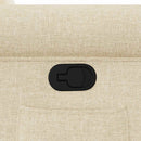 vidaXL krémszínű szövet dönthető fotel