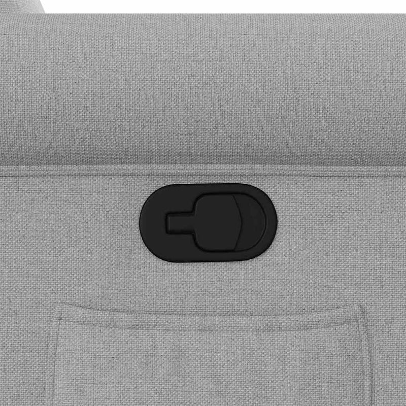 vidaXL felhőszürke szövet dönthető fotel