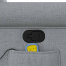 vidaXL világosszürke szövet dönthető masszázsfotel