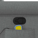 vidaXL sötétszürke szövet masszázsfotel