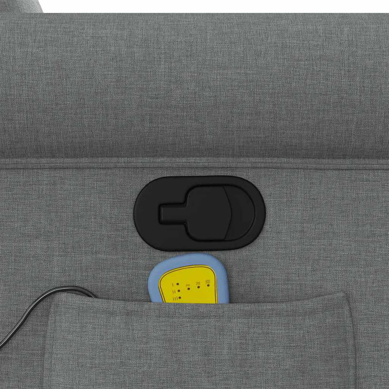 vidaXL sötétszürke szövet masszázsfotel