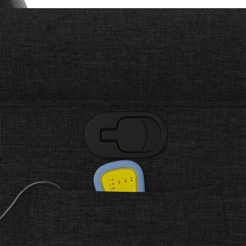 vidaXL fekete szövet dönthető masszázsfotel