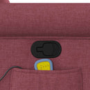 vidaXL bordó dönthető szövet masszázsfotel