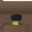 vidaXL barna szövet dönthető masszázsfotel