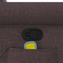 vidaXL sötétbarna szövet dönthető masszázsfotel