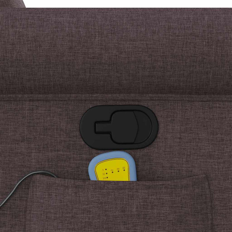 vidaXL sötétbarna szövet dönthető masszázsfotel