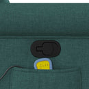 vidaXL sötétzöld szövet dönthető masszázsfotel