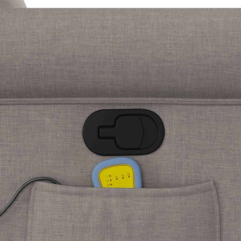 vidaXL tópszínű szövet dönthető masszázsfotel