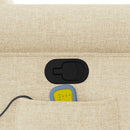 vidaXL krémszínű szövet dönthető masszázsfotel