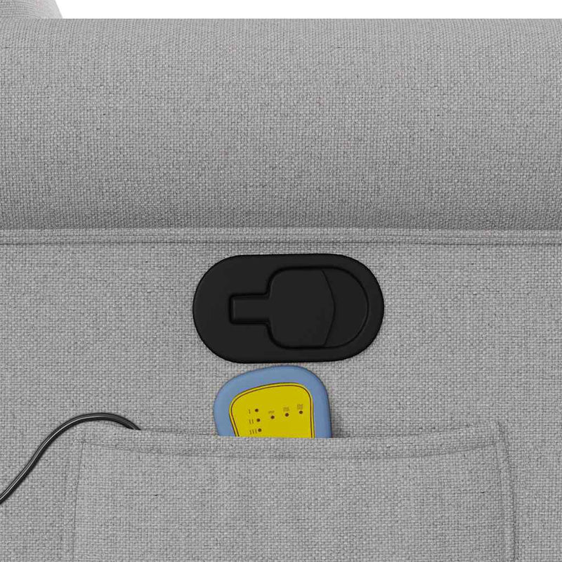 vidaXL felhőszürke szövet dönthető masszázsfotel