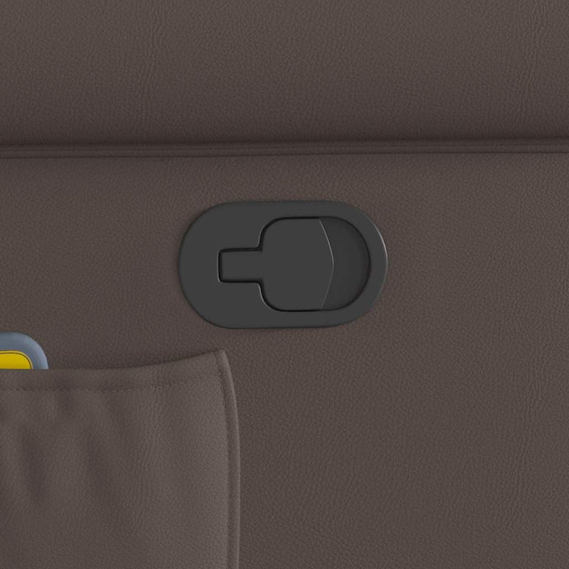 vidaXL fényes barna műbőr masszázsfotel