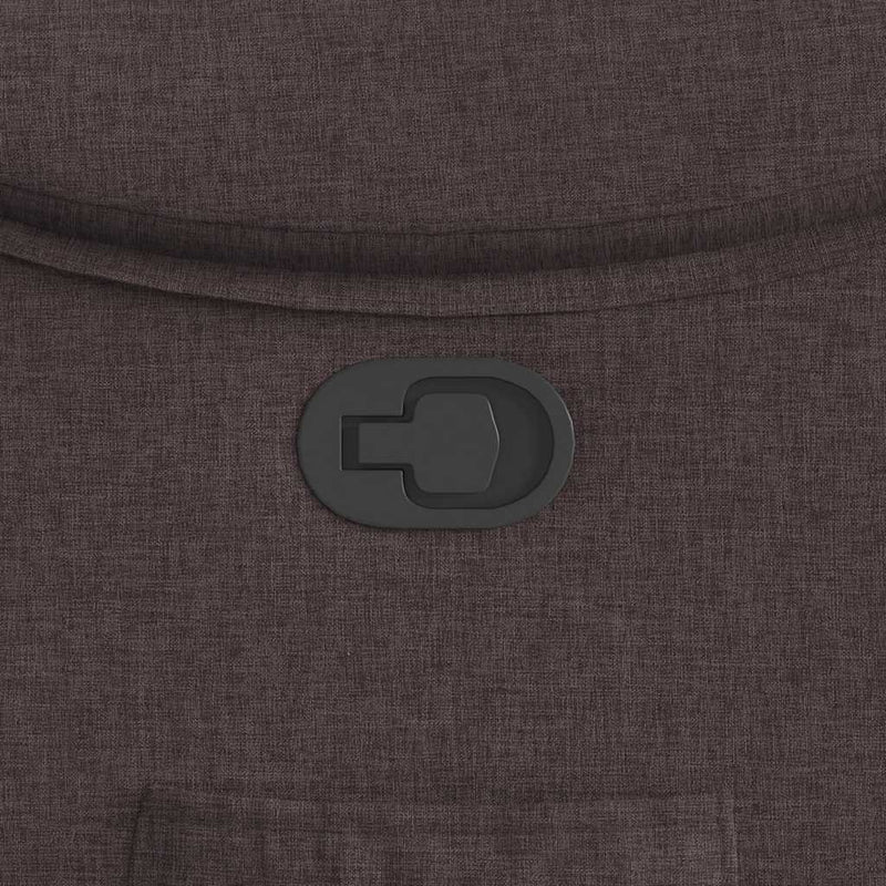 vidaXL sötétbarna szövet dönthető fotel