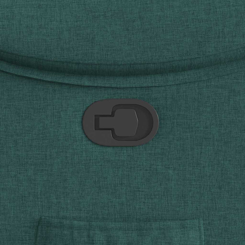 vidaXL sötétzöld szövet dönthető fotel