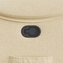 vidaXL krémszínű szövet dönthető fotel