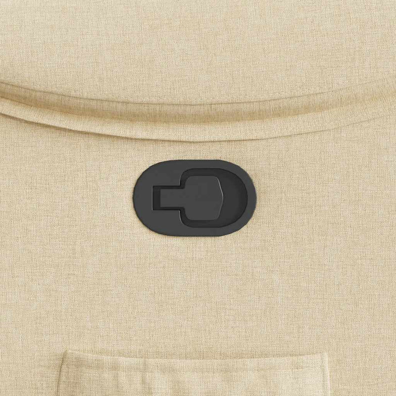 vidaXL krémszínű szövet dönthető fotel