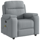 vidaXL világosszürke szövet dönthető masszázsfotel