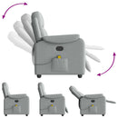 vidaXL világosszürke szövet dönthető masszázsfotel