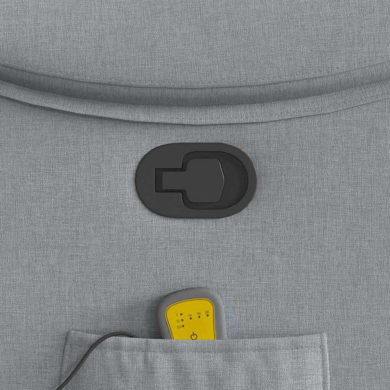 vidaXL világosszürke szövet dönthető masszázsfotel