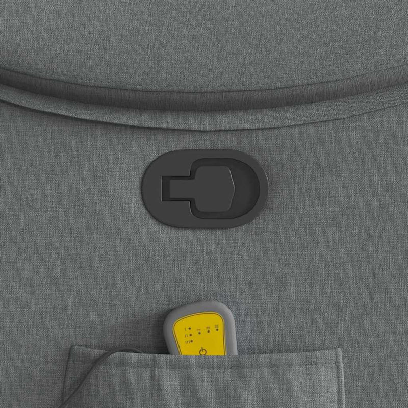 vidaXL sötétszürke szövet dönthető masszázsfotel