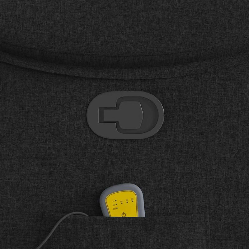 vidaXL fekete szövet dönthető masszázsfotel