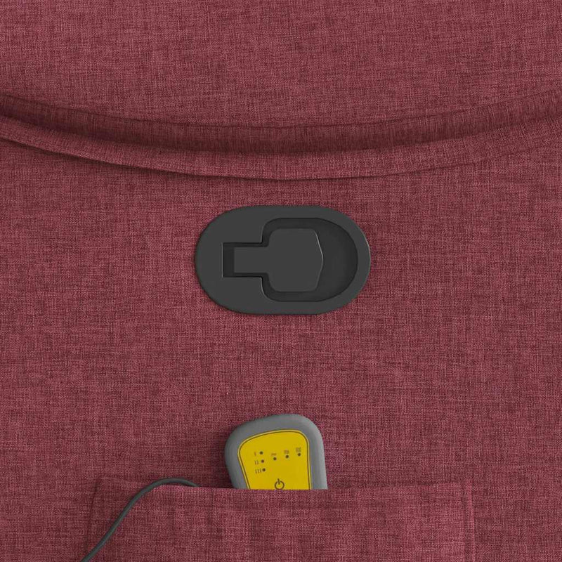 vidaXL bordó dönthető szövet masszázsfotel