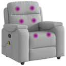 vidaXL felhőszürke szövet dönthető masszázsfotel