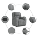 vidaXL világosszürke szövet dönthető fotel