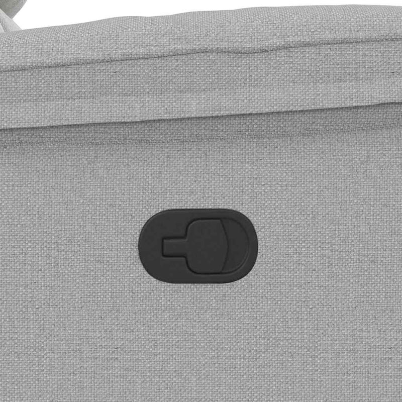 vidaXL felhőszürke szövet dönthető fotel