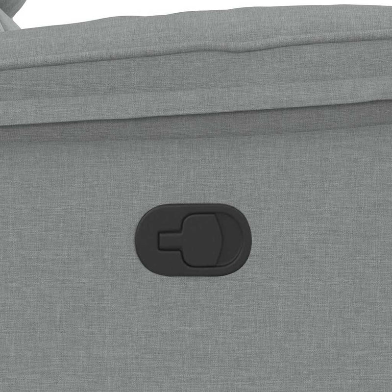 vidaXL világosszürke szövet dönthető masszázsfotel