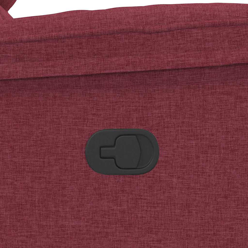 vidaXL bordó dönthető szövet masszázsfotel